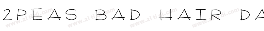 2Peas Bad Hair Day 2字体转换